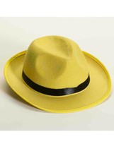 Forum Novelties Mens Deluxe Adult Novelty Fedora Hat, Yellow, One Size - £35.49 GBP