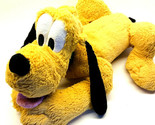 Disney Store Pluto Plush  Exclusive Stuffed Dog Sitting 16 inches Long - $8.65