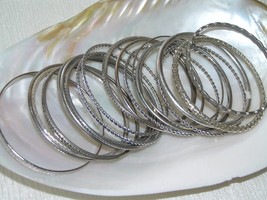 Estate Lot of 23 Various Designs &amp; Thickness SIlvertone and Nonmagnetic Silver  - £9.58 GBP