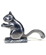 Vintage Nutcracker Silver Aluminum Metal Figural Squirrel-Movable Tail /... - $14.96