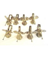   Gold Metal Angels Playing Horns Christmas Napkin Rings Set of 8  - £19.65 GBP