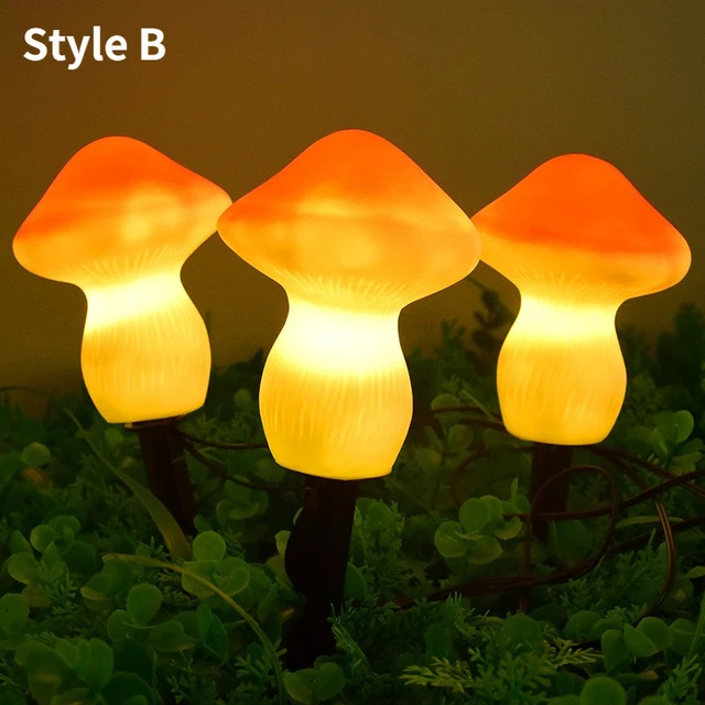 Solar Mushroom Lights 8 Modes Pathway Lights Outdoor Decor Fairy Solar String Li - £58.56 GBP