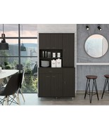 Black Kitchen Pantry Cabinet: 2 Shelves, 1 Drawer - $708.21 CAD