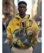 Men&#39;s Abstract Musical Instrument Art Print Casual Hoodie - $578.79 MXN