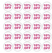 Pink 10% Percent Off Sale Sticker Retail Store FLEA MARKET Boutique #D53P - £2.38 GBP+