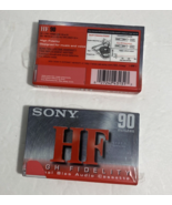 Lot of 2 Sony HF C-90HFC 90 Minute Blank Cassette Tape High Fidelity Nor... - $7.25