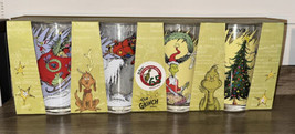 Dr. Seuss 65th Anniversary Grinch Christmas Tumblers Glasses Set 4 New 16oz New - £33.80 GBP