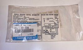 2006-2007 GENUINE MAZDA 5 EMISSION LABEL, NEW OEM PART, PART NUMBER CD06... - $10.88