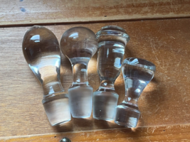 Lot of Large Clear Glass Various Shaped Ground &amp; Not Glass Stopper for Perfume - £11.87 GBP