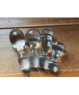 Lot of Large Clear Glass Various Shaped Ground &amp; Not Glass Stopper for P... - £11.93 GBP