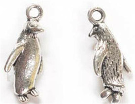 23.5mm x 10mm x 3.5mm Penguin Pewter Pendants or Charms (10) - £1.58 GBP