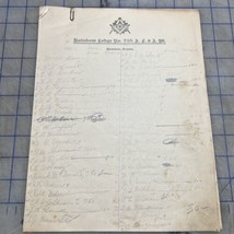 Vintage Ephemera Rainbow Lodge 735 Masonic Newton Texas 1920s Roll / Due... - $349.16 MXN