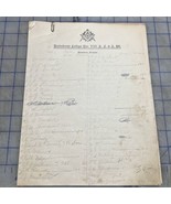 Vintage Ephemera Rainbow Lodge 735 Masonic Newton Texas 1920s Roll / Due... - $25.19 CAD