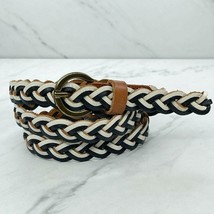 Old Navy Multicolor Skinny Braided Woven Leather Belt Size Small S Womens - £15.63 GBP