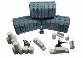 Shipping Containers, Barrels &amp; Ammo crates Terrain  - £26.29 GBP