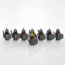 8pcs Lord of the Rings Dwarves Army Minifigure Set with Weapons &amp; Accessories - £12.83 GBP