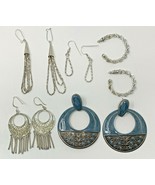 Lot of 5 Dangle Chandelier Hoop Pierced Earrings FASHION STATEMENT 21-1180 - £17.14 GBP