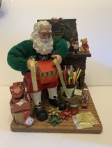 Vintage Kirkland Signature Fabric Mache Santa Claus Wrapping presents - £19.71 GBP