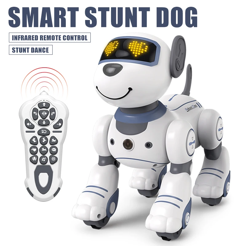 Funny RC Robot Electronic Pet Dog Stunt Dog Voice Command Programmable - £59.13 GBP