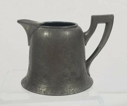 3&quot; Decorative Pewter Creamer Vintage 6 Ounce Small Metal Pitcher - $13.00