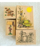 Lot of Wooden Rubber Stamp Featured Peaceful Country Life Theme EUC Ship... - $285.37 MXN