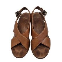 Dansko Jacinda Brown Leather Criss-Cross Strap Comfort Sandals - £25.58 GBP