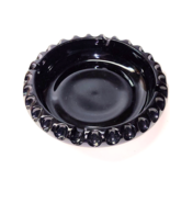 Vintage FENTON Black Ebony / Deep Red 6.5” Ashtray Crimped Rim - MINT Co... - $22.75