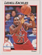 Ledell Eackles Washington Bullets Guard 1991-92 NBA Hoops Card # 213 Near Mint - $1.62