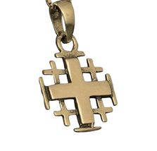 Small Sterling Silver 925 Jerusalem Cross Necklace Pendant for Women &amp; M... - $27.44+