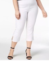 Jm Collection Sz. 3x Comfort Waistband Capri In Bright White Summer Pants - £19.50 GBP