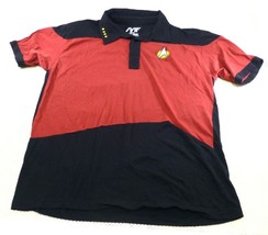 Star Trek Command Uniform Polo Shirt 2XL Red &amp; Black Embroidered Insigni... - $20.90