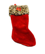Christmas House Fluffy Bas Cheetah Animal Stocking 16inx8in - €27,65 EUR