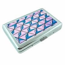 Abstract Background Em4 Hip Silver Cigarette Case Id Holder Metal Wallet 4&quot; X 2. - £6.35 GBP
