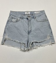 Cotton:On Hi Rise Ripped Light Cut Off Jean Shorts Women Size 8 (Measure... - £8.37 GBP