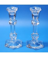 IMPERIAL CRYSTAL Tapered Candle Holders Heavy Lead Crystal 7¼”  - Pair Of 2 - £17.84 GBP