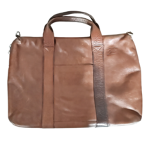 Jack Spade Men's Adjustable Strap Leather Briefcase Laptop Bag Brown Pre... image 2