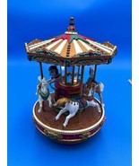 1999 Mr. Christmas “Christmas Go Round” Carousel Horses Spin &amp; Play 15 C... - £20.88 GBP