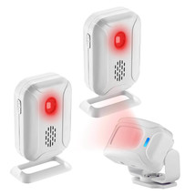 Wireless PIR Motion Sensor Detector 2 Alarm Door Welcome Chime for Home ... - £35.39 GBP