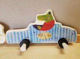 IKEA Wood Wall Hanger Hook Racing Alligator Race Car - $15.83