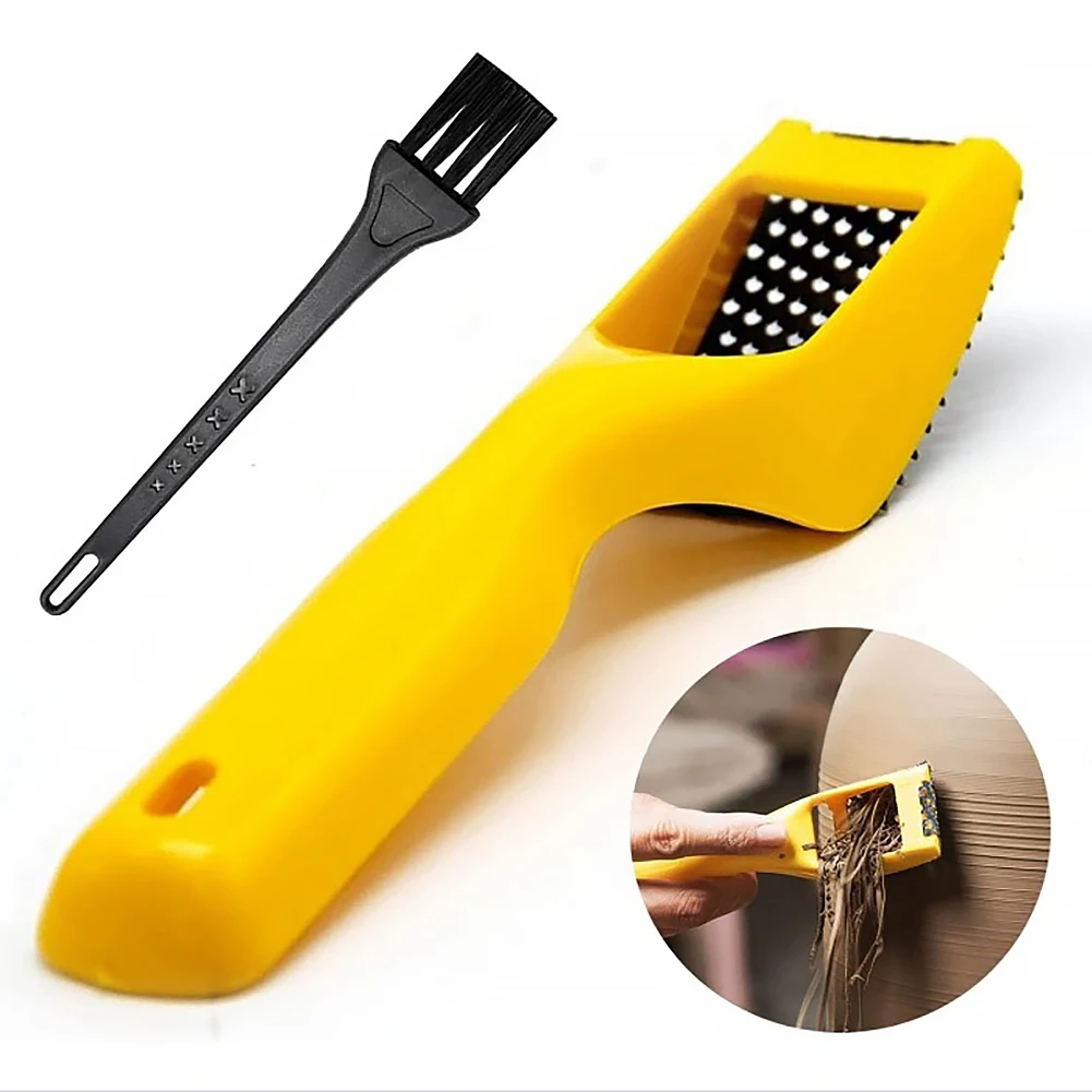 Ceramic File Pottery Tool with Cleaning Brush Rough Plaster Planer Clay ... - $21.72
