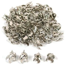 48 Bead Caps Necklace Pendant Chain Bails Beading Part! - £9.81 GBP