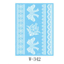 White Floral Butterfly Temporary Tattoos-Set Of 5 - $12.99