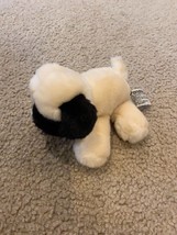 Russ Small 8&quot; Black And Cream The Pug Poncho Puppy Dog Plush Soft Stuffed Animal - £7.46 GBP