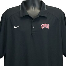 UNLV Runnin&#39; Rebels Nike Polo T Shirt 2XL NCAA Las Vegas Dri Fit Tee Mens Black - £23.75 GBP