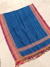 SHAMA | wool shawl | Throw | Blanket | Indigo - £102.82 GBP