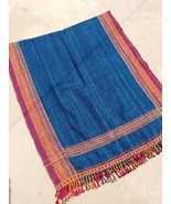 SHAMA | wool shawl | Throw | Blanket | Indigo - $2,369.97 MXN