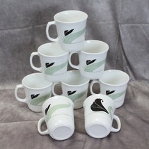 Corelle Black Orchid Mugs 3.5&quot; Tall Lot of 8 - £15.62 GBP