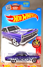 2016 Hot Wheels #95 HW Flames 5/10 &#39;66 FORD 427 FAIRLANE Purple w/Chrome 5 Spoke - £7.66 GBP