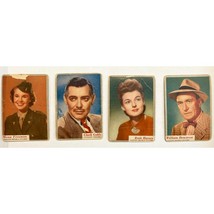 Vintage Movie Star Trading Cards Gable Demarest Hussey Freeman Set of 4 - £21.66 GBP