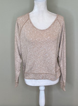 love by Gap NWT women’s Ribbed Long sleeve scoop neck top Size S Tan M4 - £13.18 GBP